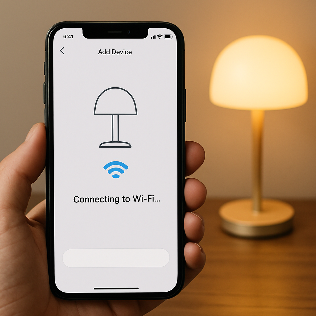 Connect the light to Wi-Fi via app